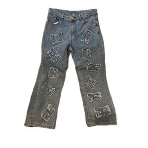 MRDRR Loose Leg Blue Street wear Jeans Mens 32x28